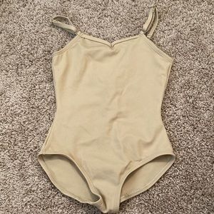 Capezio kids nude ballet leotard.